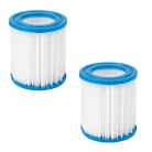Livarno Home 471623 / Crivit DUO 2 db papírfilter, szűrőbetét Crivit / Livarno Home (LIDL) kerti medence vízforgatóhoz (szűrőkartus)