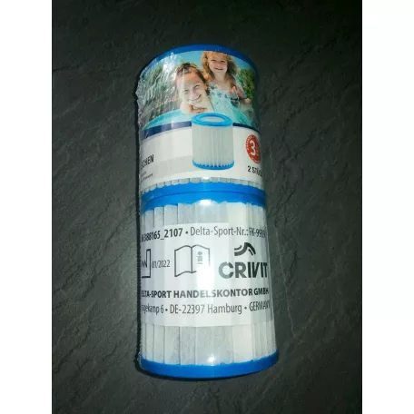 Livarno Home 471623 / Crivit DUO 2 db papírfilter, szűrőbetét Crivit / Livarno Home (LIDL) kerti medence vízforgatóhoz (szűrőkartus)
