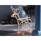 Livarno szarvas és rénszarvas szánnal 2 in 1 kültéri fémvázas 3D LED világító karácsonyi dekoráció