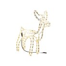 Livarno szarvas és rénszarvas szánnal 2 in 1 kültéri fémvázas 3D LED világító karácsonyi dekoráció