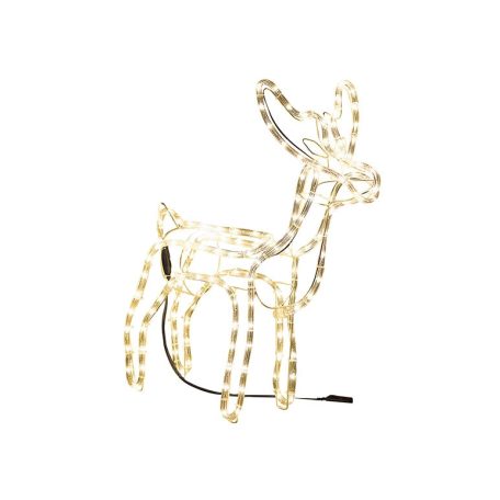 Livarno szarvas és rénszarvas szánnal 2 in 1 kültéri fémvázas 3D LED világító karácsonyi dekoráció