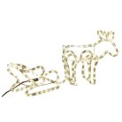 Livarno szarvas és rénszarvas szánnal 2 in 1 kültéri fémvázas 3D LED világító karácsonyi dekoráció