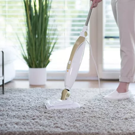 MediaShop Livington Prime M16625 Steam Mop, 10 az 1-ben multifunkciós gőztisztító, gőzölős padlótisztító 1300W, fehér - arany