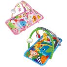 Eco Toys Lovely Zoo Activity Gym Rainforest Jungle zöld / rózsaszín zenélő játszószőnyeg 0 hónapos kortól fiúknak / lányoknak 78 x 52 x 44 cm
