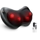 Weinberger MAG 003 Shiatsu 12V autós / 230V hálózati elektromos masszírozó párna, 24W hőterápiás, dupla görgős nyakmasszírozó, infravörös fűtéssel, 3 sebességfokozattal (37005)