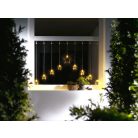 Livarno Home / Melinera 120 x 80 cm 9 LED csillag hálózati melegfehér fényfüggöny, beltéri / kültéri, állófényú karácsonyi dekoráció 230V