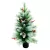 X-MAS Berries MD-90TH 90 cm havas, tobozos asztali (mini) műfenyő 85 ággal, 2D + 3D kevert tűlevéllel, toboz, műhó és fagyöngy díszítéssel, cserépben