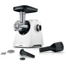 Bosch MFWS420W MultiPower Serie 4 Food Mincer 500W / 1900W elektromos húsdaráló, 2.5 kg/perc kapacitással, 3 mm / 8 mm tárcsával és kolbásztöltő tartozékkal