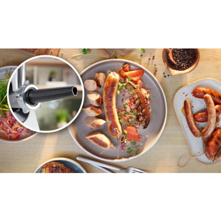 Bosch MFWS420W MultiPower Serie 4 Food Mincer 500W / 1900W elektromos húsdaráló, 2.5 kg/perc kapacitással, 3 mm / 8 mm tárcsával és kolbásztöltő tartozékkal