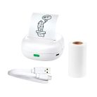 SilverCrest MPP 203 A1 Basic Mini Pocket Printer, Bluetooth 5.0 1200 mAh 3-7 V mini akkus nyomtató, zsebnyomtató, li-ion akkumulátoros hőpapíros nyomtató, 1 tekercs fehér papírral