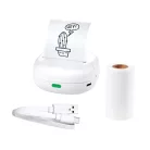 SilverCrest MPP 203 A1 ECO Mini Pocket Printer, Bluetooth 5.0 1200 mAh 3-7 V mini akkus nyomtató, zsebnyomtató, li-ion akkumulátoros hőpapíros nyomtató, 4 tekercs fehér papírral
