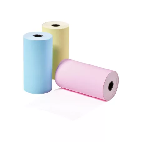 SilverCrest MPP 203 A1 XL Mini Pocket Printer, Bluetooth 5.0 1200 mAh 3-7 V mini akkus nyomtató, zsebnyomtató, li-ion akkumulátoros hőpapíros nyomtató, 7 tekercs fehér + színes papírral