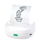 SilverCrest MPP 203 A1 STAMP Mini Pocket Printer, Bluetooth 5.0 1200 mAh 3-7 V mini akkus nyomtató, zsebnyomtató, li-ion akkumulátoros hőpapíros nyomtató, 1 tekercs fehér + 3 tekercs öntapadós papírral
