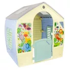 MochToys 12794 Pastelle Happy Jungle House 102 x 88 x 108 dzsungel kerti játszóház, játékház pasztel színekkel (sárga, kék, zöld, barna)