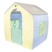   MochToys 12794 Pastelle Happy Jungle House 102 x 88 x 108 dzsungel kerti játszóház, játékház pasztel színekkel (sárga, kék, zöld, barna)