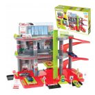 Mochtoys 11847 játék parkoló, 3 szintes (2 emeletes) parkolóház 1 kisautóval, autómosóval, táblákkal, járműlifttel, benzinkúttal és szervizzel