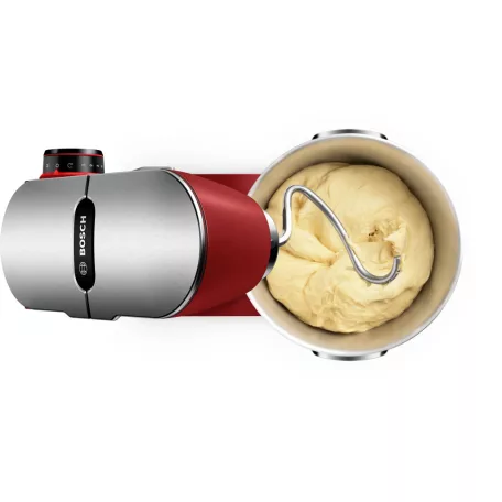 Bosch MUM9A66R00 OptiMUM 1600W 5.5L piros (vörös) fémházas konyhai robotgép, dagasztógép, nemesacél habverővel, tésztakeverővel és dagasztó horoggal