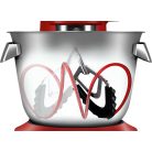 Bosch MUM9A66R00 OptiMUM 1600W 5.5L piros (vörös) fémházas konyhai robotgép, dagasztógép, nemesacél habverővel, tésztakeverővel és dagasztó horoggal