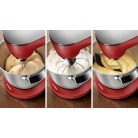 Bosch MUM9A66R00 OptiMUM 1600W 5.5L piros (vörös) fémházas konyhai robotgép, dagasztógép, nemesacél habverővel, tésztakeverővel és dagasztó horoggal
