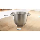 Bosch MUM9A66R00 OptiMUM 1600W 5.5L piros (vörös) fémházas konyhai robotgép, dagasztógép, nemesacél habverővel, tésztakeverővel és dagasztó horoggal