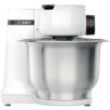   Bosch MUMS2EW00 Serie 2 univerzális 700W 3.8L nemesacél inox keverőtálas fehér konyhai robotgép, dagasztógép, nemesacél habverővel, tésztakeverővel és dagasztó horoggal