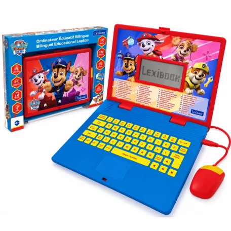 Lexibook Mancs őrjárat kétnyelvű angol - magyar játék laptop, beszélő, LCD kijelzős gyermek laptop, oktató foglalkoztató játék, egérrel (JC598PAi9)