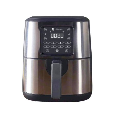 Bergner MasterPro BGMP-9321-HU 4L 1500W digitális inox, nemesacél Air Fryer, forrólevegős olajsütő, olaj nélküli fritőz, légsütő 8 automata programmal 