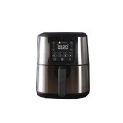 Bergner MasterPro BGMP-9321-HU 4L 1500W digitális inox, nemesacél Air Fryer, forrólevegős olajsütő, olaj nélküli fritőz, légsütő 8 automata programmal 