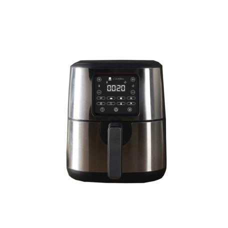 Bergner MasterPro BGMP-9321-HU 4L 1500W digitális inox, nemesacél Air Fryer, forrólevegős olajsütő, olaj nélküli fritőz, légsütő 8 automata programmal 