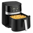Bergner MasterPro XXL 8L 1800W fekte - inox digitális Air Fryer, forrólevegős olajsütő, olaj nélküli fritőz, 8 automata programmal (BGMP-9513), opcionálisan sütőpapírral