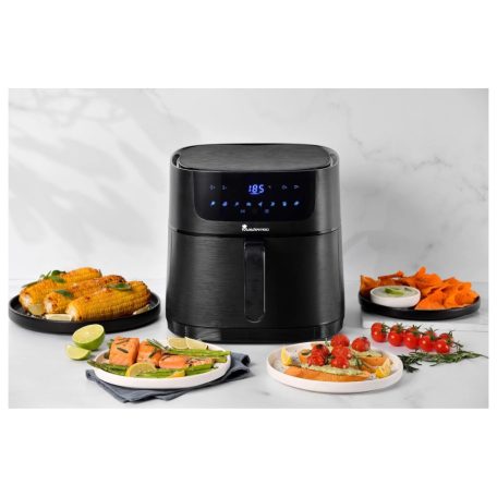 Bergner MasterPro XXL 8L 1700W digitális Air Fryer, forrólevegős olajsütő, olaj nélküli fritőz, 8 automata programmal (BGMP-9456-4), opcionálisan sütőpapírral
