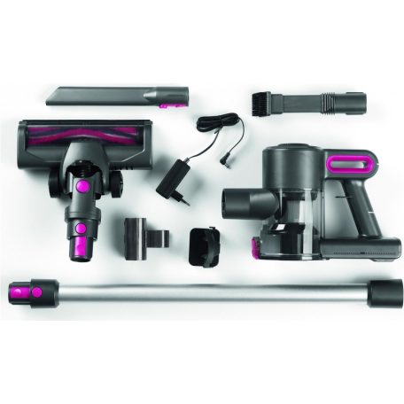 MAXXMEE 150W 22.2V 2000 mAh akkus álló porszívó, szürke - pink vezeték nélküli, akkumulátoros rúdporszívó (14743474, SHAZ)