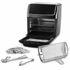 Misura TUCAN Air Fryer 2000W 12 literes XL 9 az 1-ben AirFryer, grillcsirke és kebab sütő, forrólevegős, légkeveréses digitális sütő, forgó grillel, sütőkosárral, sütőráccsal grillráccsal és tepsivel, belső világítással