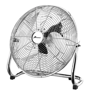   Momert 2361 nemesacél inox (100% fém) 40 cm 100W padlóventilátor, szélgép, alumínium lapátokkal, 3 sebességfokozattal