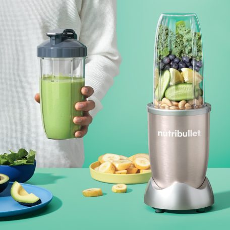 Nutribullet Pro NB907 Prémium 900W Smoothie Maker, Nutrition mixer turmixgép 2 palackkal 900 ml / 700 ml | NB907CP Bronz / NB907MACL rózsaszín