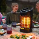 Klimacom NH-35B 350W / 700W 360° oszcilláló kültéri / beltéri IPX4 vízálló Carbon Infrared Heater, szénszálas infravörös hősugárzó