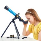 Nickelodeon Terrific Telescope, kék 40 x 24 cm gyermek (játék) csillagászati teleszkóp távcső 20x 30x 40x nagyítással, tripod állvánnyal (319-10115-N)