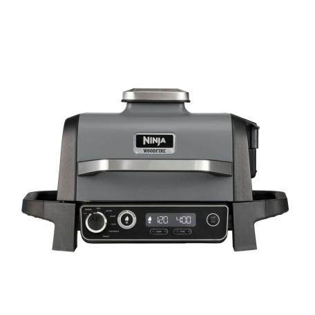 Ninja WoodFire OG701EU elektromos kombi kültéri Master BBQ, Smoker Grill (füstölő) és Airfryer 3 az 1-ben készülék 2400W, 28 × 37 cm grillező felülettel