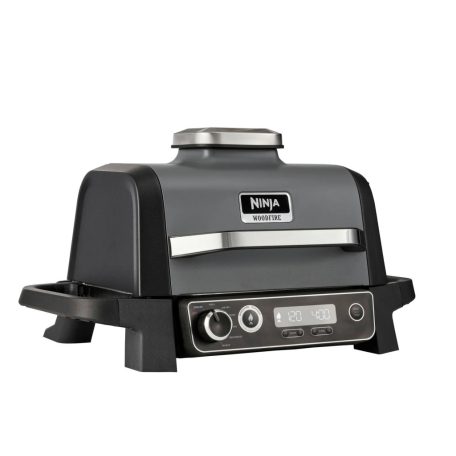 Ninja WoodFire OG701EU elektromos kombi kültéri Master BBQ, Smoker Grill (füstölő) és Airfryer 3 az 1-ben készülék 2400W, 28 × 37 cm grillező felülettel