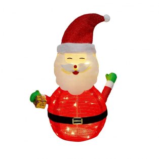   NorthPoint kültéri / beltéri 70 cm elemes világító melegfehér LED-es textil Hóember / Mikulás karácsonyi dekoráció