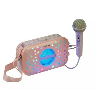   One 2 Fun My Handbag 3W 3.7V 1200 mAh akkus, rózsaszín Bluetooth Party Karaoke szett mikrofonnal, táskával, 3-féle diszkófénnyel