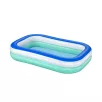   Bestway 54006 / One 2 Fun Tropikal Türkiz Tricolor 262 x 175 x 51 cm nagy családi medence, szögletes kerti felfújható pancsoló medence 778L (SME 005)