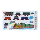 One Two Fun Western Express Train elemes, önjáró elektromos vonat szett, vasút készlet 133 x 74 cm, XL 40 darabos sínkészlettel, fény- és hangeffektusokkal