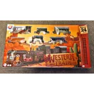 One Two Fun Western Express Train elemes, önjáró elektromos vonat szett, vasút készlet 133 x 74 cm, XL 40 darabos sínkészlettel, fény- és hangeffektusokkal