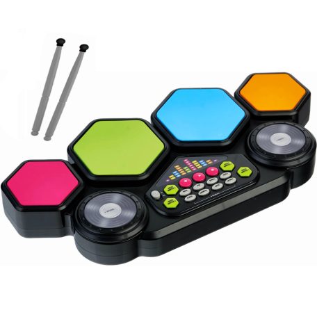 One 2 Fun elektromos játék dob szett, elektronikus dob készlet 2 ütővel 