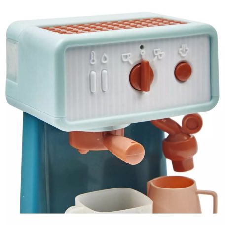 One Two Fun Qilive Modern Espresso Machine elemes, játék automata kávéfőző, vízzel tölthető eszpresszó kávégép fény- és hanghatásokkal, luxus kávéfőző