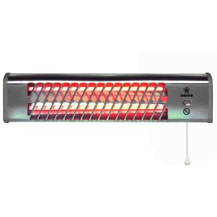   Orion OBH-QH18 fali 1200W kvarc hősugárzó, 2 x 600W kvarccsöves, falra szerelhető quartz fürdőszobai hősugárzó 