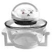   Orion Flavorwave Turbo Halogen 12L 1400W légkeveréses sütő-, főzőedény halogén fűtőszállal, 12 literes üveg tállal