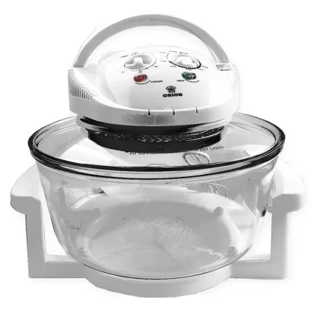 Orion Flavorwave Turbo Halogen 12L 1400W légkeveréses sütő-, főzőedény halogén fűtőszállal, 12 literes üveg tállal