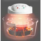 Orion Flavorwave Turbo Halogen 12L 1400W légkeveréses sütő-, főzőedény halogén fűtőszállal, 12 literes üveg tállal